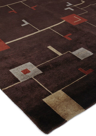Exquisite Rugs Contemporary 7070 Plum/Sage Area Rug Lifestyle Image Feature