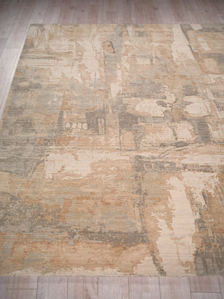 Exquisite Rugs Infinity 7130 Silver/Beige Area Rug Closeup Image