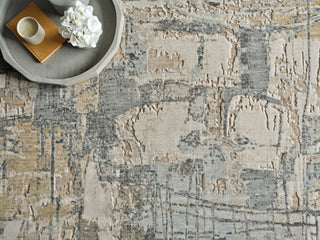 Exquisite Rugs Infinity 7131 Silver/Blue/Gray Area Rug Detail Image