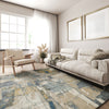 Exquisite Rugs Infinity 7131 Silver/Blue/Gray Area Rug Lifestyle Image Feature