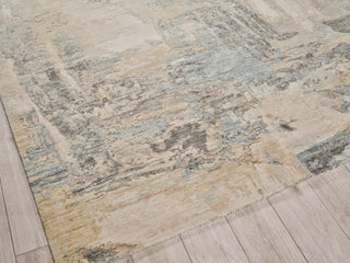 Exquisite Rugs Infinity 7134 Ivory/Blue/Terracotta Area Rug Corner Image