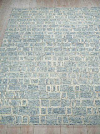 Exquisite Rugs Soho 7137 Blue/Ivory Area Rug Closeup Image