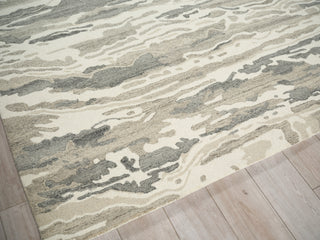 Exquisite Rugs Cortero 7156 Gray/Ivory Area Rug Corner Image