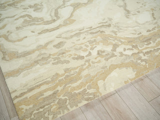 Exquisite Rugs Cortero 7163 Gold/Ivory Area Rug Corner Image