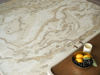 Exquisite Rugs Cortero 7163 Gold/Ivory Area Rug Lifestyle Image Feature