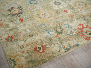 Exquisite Rugs Oxford 7219 Light Green Area Rug Corner Image