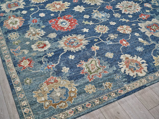 Exquisite Rugs Oxford 7220 Blue Area Rug Corner Image