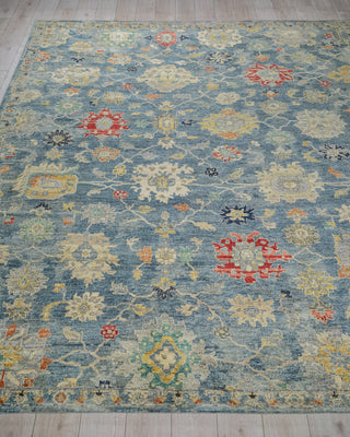 Exquisite Rugs Oxford 7221 Blue Area Rug Closeup Image