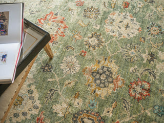 Exquisite Rugs Oxford 7222 Green Area Rug Lifestyle Image Feature