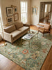 Exquisite Rugs Oxford 7222 Green Area Rug Lifestyle Image Feature