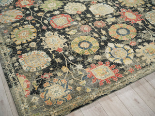 Exquisite Rugs Oxford 7223 Black Area Rug Corner Image