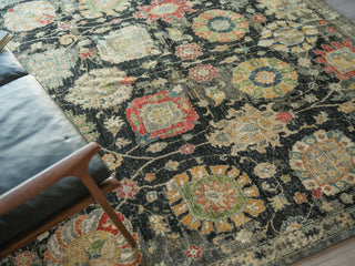 Exquisite Rugs Oxford 7223 Black Area Rug Detail Image