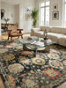 Exquisite Rugs Oxford 7223 Black Area Rug Lifestyle Image Feature