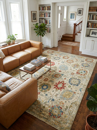Exquisite Rugs Oxford 7224 Ivory/Gray Area Rug Lifestyle Image Feature