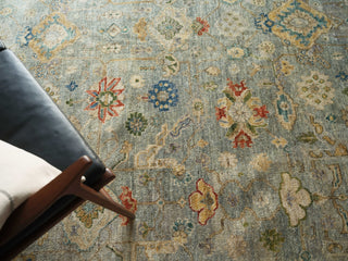 Exquisite Rugs Oxford 7226 Light Blue Area Rug Detail Image