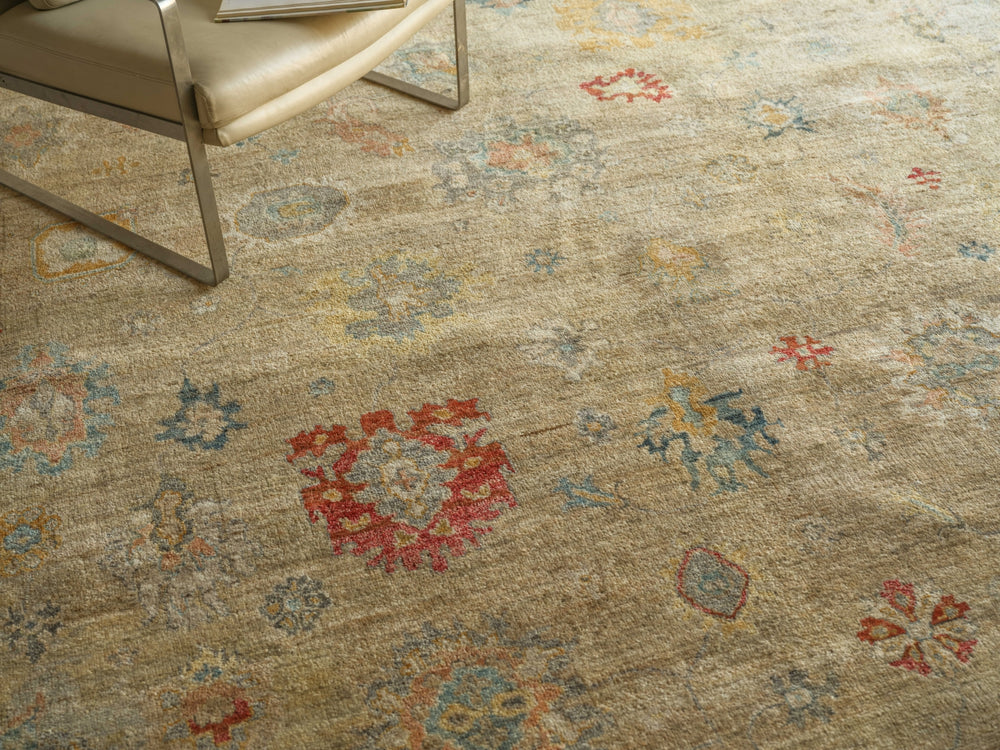 Exquisite Rugs Oxford 7227 Camel Area Rug Lifestyle Image Feature