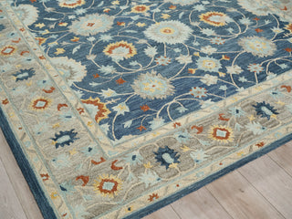 Exquisite Rugs Newport 7326 Blue/Gray Area Rug Corner Image