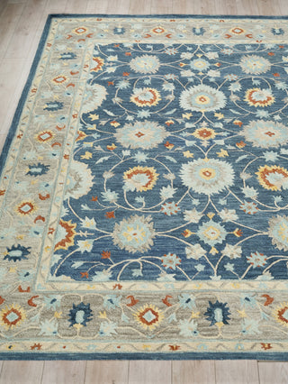 Exquisite Rugs Newport 7326 Blue/Gray Area Rug Closeup Image