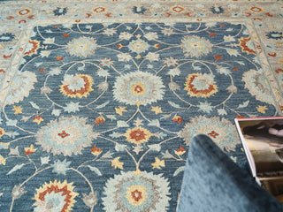 Exquisite Rugs Newport 7326 Blue/Gray Area Rug Lifestyle Image Feature