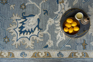 Exquisite Rugs Newport 7328 Gray/Blue Area Rug Lifestyle Image Feature