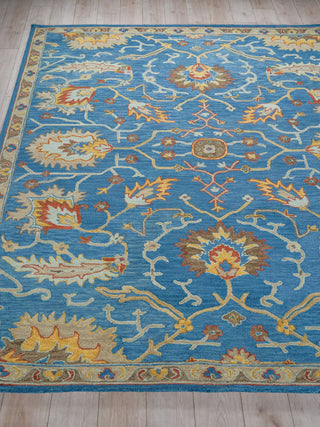 Exquisite Rugs Newport 7330 Blue/Ivory Area Rug Closeup Image
