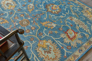 Exquisite Rugs Newport 7330 Blue/Ivory Area Rug Lifestyle Image Feature