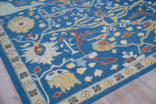 Exquisite Rugs Hamilton 7333 Navy/Multi Area Rug Corner Image