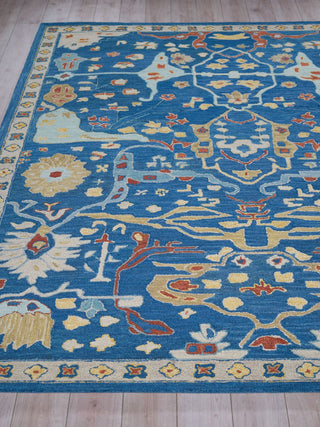 Exquisite Rugs Hamilton 7333 Navy/Multi Area Rug Closeup Image