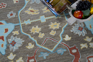 Exquisite Rugs Hamilton 7334 Taupe/Multi Area Rug Lifestyle Image Feature