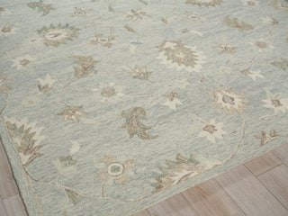 Exquisite Rugs Elegance 7351 Light Blue Area Rug Corner Image