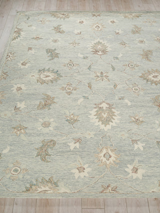 Exquisite Rugs Elegance 7351 Light Blue Area Rug Closeup Image