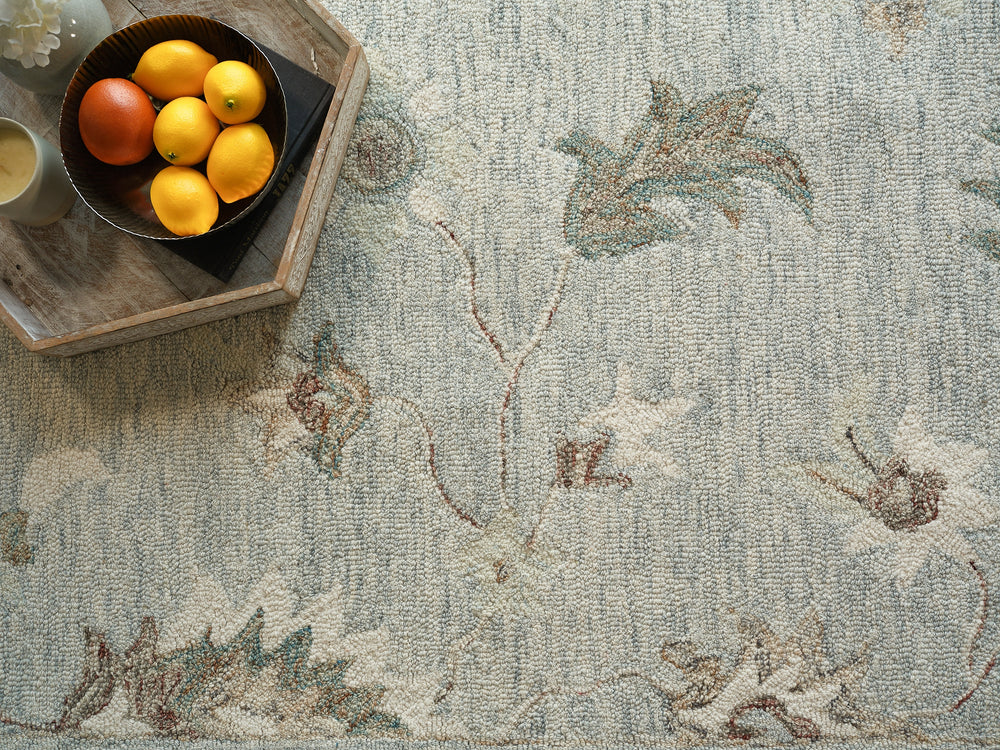 Exquisite Rugs Elegance 7351 Light Blue Area Rug Lifestyle Image Feature