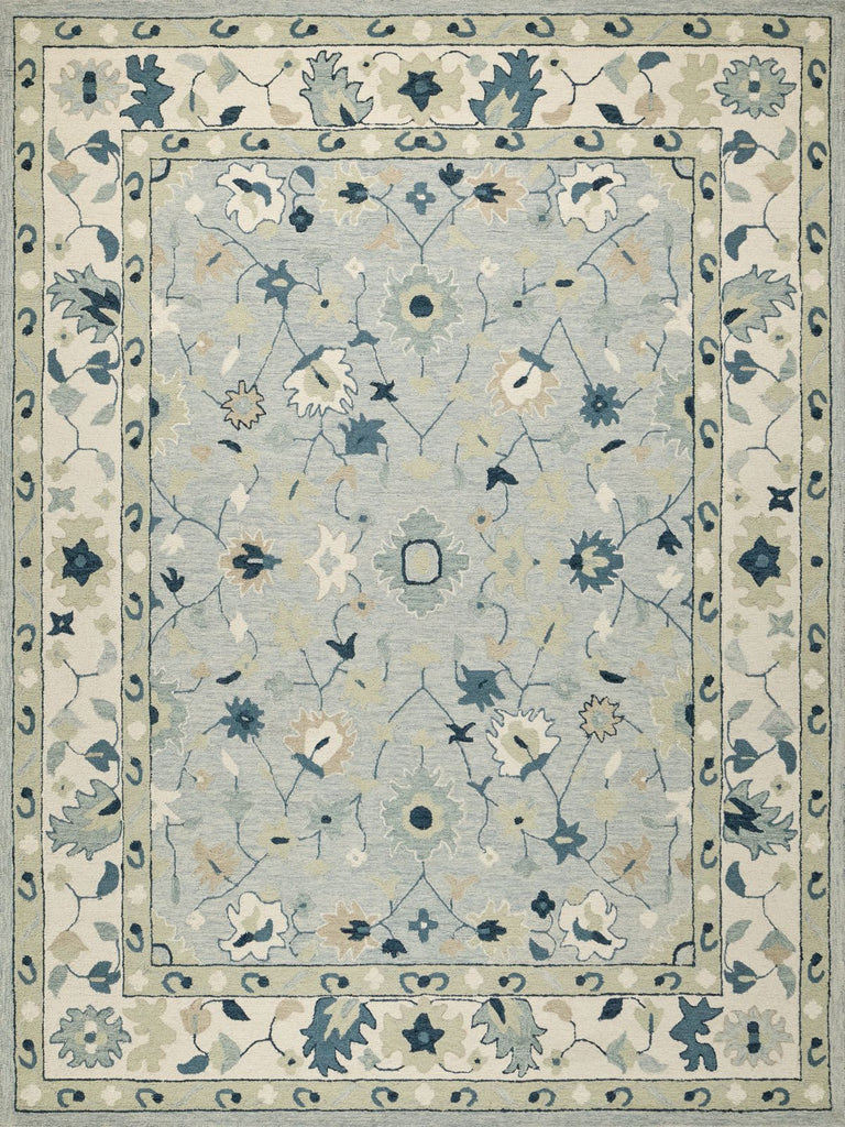 Exquisite Rugs Elegance 7353 Light Blue/Ivory/Navy Area Rug main image
