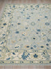 Exquisite Rugs Elegance 7353 Light Blue/Ivory/Navy Area Rug Closeup Image