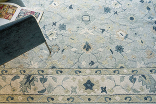 Exquisite Rugs Elegance 7353 Light Blue/Ivory/Navy Area Rug Lifestyle Image Feature