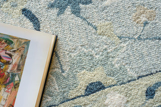 Exquisite Rugs Elegance 7353 Light Blue/Ivory/Navy Area Rug Lifestyle Image Feature