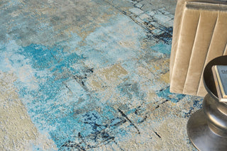 Exquisite Rugs Picasso 7360 Blue/Silver/Black Area Rug Lifestyle Image Feature