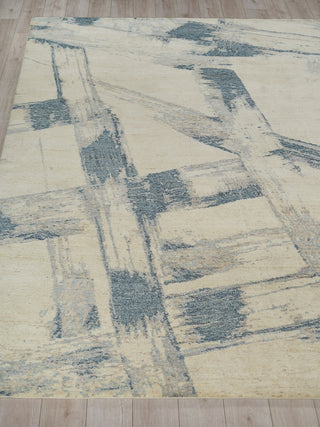 Exquisite Rugs Moderno 7420 Blue/Taupe Area Rug Closeup Image
