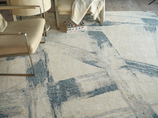 Exquisite Rugs Moderno 7420 Blue/Taupe Area Rug Lifestyle Image Feature