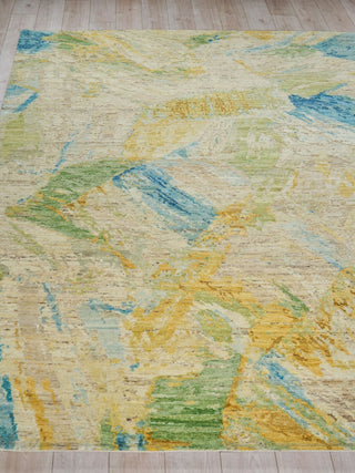 Exquisite Rugs Moderno 7425 Yellow/Green/Blue Area Rug Closeup Image