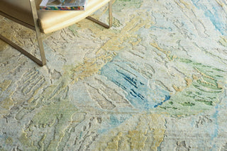 Exquisite Rugs Moderno 7425 Yellow/Green/Blue Area Rug Detail Image