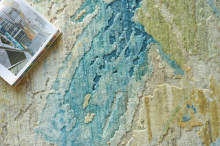 Exquisite Rugs Moderno 7425 Yellow/Green/Blue Area Rug Lifestyle Image Feature