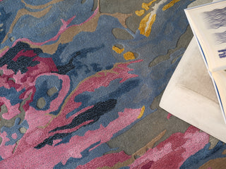 Exquisite Rugs Solara 7480 Pink/Blue/Multi Area Rug Lifestyle Image Feature
