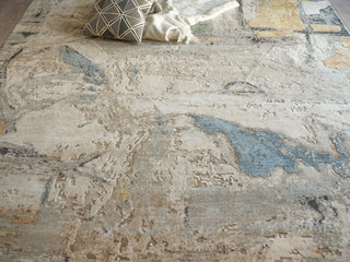 Exquisite Rugs Floor Art 7486 Blue/Silver/Multi Area Rug Detail Image