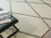 Exquisite Rugs Sunstone 7490 Ivory/Black Area Rug Lifestyle Image Feature