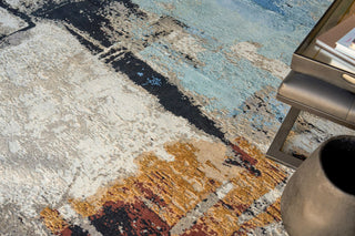 Exquisite Rugs Picasso 7509 Blue Area Rug Lifestyle Image Feature
