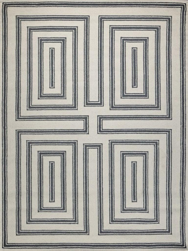 Exquisite Rugs Studio 7531 Ivory/Black Area Rug main image