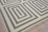 Exquisite Rugs Studio 7531 Ivory/Black Area Rug Corner Image