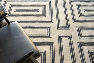 Exquisite Rugs Studio 7531 Ivory/Black Area Rug Lifestyle Image Feature