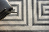 Exquisite Rugs Studio 7531 Ivory/Black Area Rug Lifestyle Image Feature